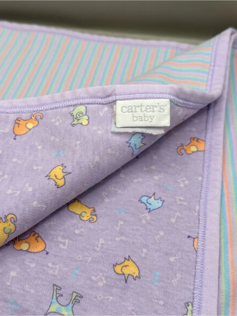 Vintage Carters John Lennon Baby Blanket Lovey Swaddle Receiving Blanket